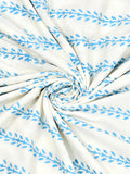 Hand Block Printed Cotton Single Size Reversible Malmal Dohar for Summer (Blue Grey Buti)