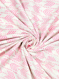 Hand Block Printed Cotton Single Size Reversible Malmal Dohar for Summer (Pink Green Buti)