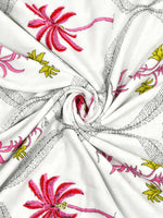 BLOCKS OF INDIA Hand Block Printed Cotton Summer Single Size Reversible Printed Malmal Dohar Pink Tree