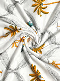 BLOCKS OF INDIA Hand Block Printed Cotton Summer Single Size Reversible Printed Malmal Dohar Yellow Tree
