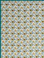 BLOCKS OF INDIA Hand Block Printed Cotton Summer Single Size Reversible Printed Malmal Dohar Yellow Tree