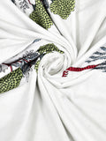 Hand Block Printed Cotton Summer Single Size Reversible Printed Malmal Dohar Open Grey Motifs
