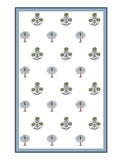 Hand Block Printed Cotton Summer Single Size Reversible Printed Malmal Dohar Open Grey Motifs