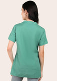 BLOCKS OF INDIA Cotton Solid Color Top for Women - Green