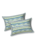 Hand Block Printed Cotton Super King Size Bedsheet(270x 270) (Blue Grey Run)