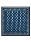 Hand Block Printed Cotton Super King Size Bedsheet(270x 270) (Blue flower)