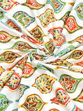 Hand Block Printed Cotton Super King Size Bedsheet(270x 270) (Pink Run)