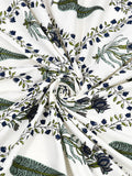 Hand Block Printed Cotton Super King Size Bedsheet(270x 270) (Blue Green Patti)