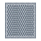 BLOCKS OF INDIA Hand Block Printed Cotton Super King Size Bedsheet(270 x 270) (BLUE PINE TREE)