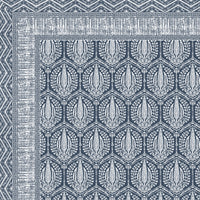 BLOCKS OF INDIA Hand Block Printed Cotton Super King Size Bedsheet(270 x 270) (BLUE PINE TREE)