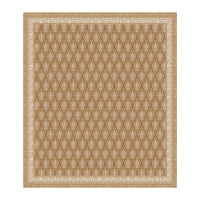 BLOCKS OF INDIA Hand Block Printed Cotton Super King Size Bedsheet(270 x 270) (BROWN PINE TREE)
