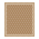 BLOCKS OF INDIA Hand Block Printed Cotton Super King Size Bedsheet(270 x 270) (BROWN PINE TREE)