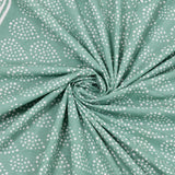 BLOCKS OF INDIA Hand Block Printed Cotton Super King Size Bedsheet(270 x 270) (GREEN DOT)