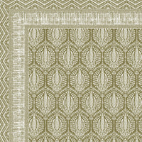 BLOCKS OF INDIA Hand Block Printed Cotton Super King Size Bedsheet(270 x 270) (GREEN PINE TREE)