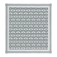 BLOCKS OF INDIA Hand Block Printed Cotton Super King Size Bedsheet(270 x 270) (GREY GAD ELE)