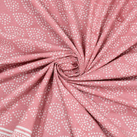 BLOCKS OF INDIA Hand Block Printed Cotton Super King Size Bedsheet(270 x 270) (PINK DOT)