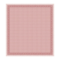 BLOCKS OF INDIA Hand Block Printed Cotton Super King Size Bedsheet(270 x 270) (PINK LINE)