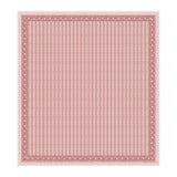 BLOCKS OF INDIA Hand Block Printed Cotton Super King Size Bedsheet(270 x 270) (PINK LINE)