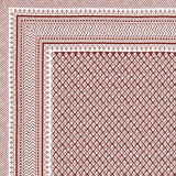 BLOCKS OF INDIA Hand Block Printed Cotton Super King Size Bedsheet(270 x 270) (RED GAD BUTI)