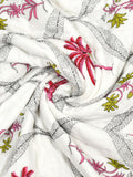 Cotton Single Size Quilt Hand Block Print for Light Winters (150x225 cm) (Pink Tree)