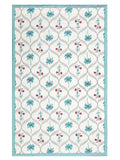Cotton Single Size Quilt Hand Block Print for Light Winters (150x225 cm) (Turq Tree)