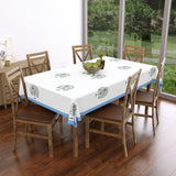 PURE COTTON RAJASTHANI HAND BLOCK PRINT SIX SEATER TABLE CLOTH (BLUE TOL)