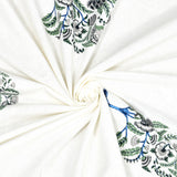 PURE COTTON RAJASTHANI HAND BLOCK PRINT SIX SEATER TABLE CLOTH (BLUE TOL)