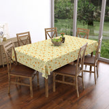 PURE COTTON RAJASTHANI HAND BLOCK PRINT SIX SEATER TABLE CLOTH (Green Gad Runing)