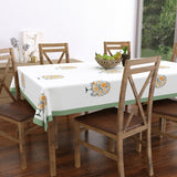 PURE COTTON RAJASTHANI HAND BLOCK PRINT SIX SEATER TABLE CLOTH (GREEN TOL)