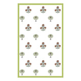 PURE COTTON RAJASTHANI HAND BLOCK PRINT SIX SEATER TABLE CLOTH (OPEN GREEN MOTIFS)