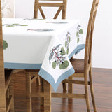 PURE COTTON RAJASTHANI HAND BLOCK PRINT SIX SEATER TABLE CLOTH (OPEN GREY MOTIF)