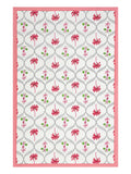 PURE COTTON RAJASTHANI HAND BLOCK PRINT SIX SEATER TABLE CLOTH (PINK TREE)