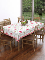 PURE COTTON RAJASTHANI HAND BLOCK PRINT SIX SEATER TABLE CLOTH (PINK TREE)