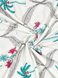 PURE COTTON RAJASTHANI HAND BLOCK PRINT SIX SEATER TABLE CLOTH (TURQ TREE)