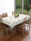 PURE COTTON RAJASTHANI HAND BLOCK PRINT SIX SEATER TABLE CLOTH (YELLOW TREE)