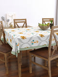 PURE COTTON RAJASTHANI HAND BLOCK PRINT SIX SEATER TABLE CLOTH (YELLOW TREE)