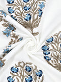 Cotton Hand Block Printed Soft Waffle Fabric Towel Set : 1 Bath Towel and 4 Hand Towel (Towel set 18)