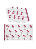 Cotton Hand Block Printed Soft Waffle Fabric Towel Set : 1 Bath Towel and 4 Hand Towel (Towel set 19)
