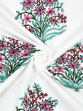 Cotton Hand Block Printed Soft Waffle Fabric Towel Set : 1 Bath Towel and 4 Hand Towel (Towel set 20)