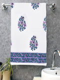Cotton Hand Block Printed Waffle Fabric Towels (Style 10)