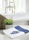 Cotton Hand Block Printed Waffle Fabric Towels (Style 10)