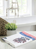 Cotton Hand Block Printed Waffle Fabric Towels (Style 12)