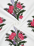 Cotton Hand Block Printed Waffle Fabric Towels (Towel 13)
