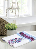 Cotton Hand Block Printed Waffle Fabric Towels (Style 14)
