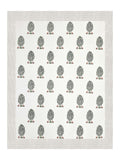 Hand Block Printed Cotton Super King Size Bedsheet(270x 270) (TREE OF LIFE GREY)
