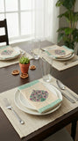 Hand Block Print Cotton Table Napkin (Turq Buta)