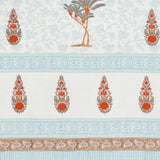 BLOCKS OF INDIA Hand Block Printed Cotton Daylight Curtain with Eyelets(Set of 2 Curtains) (Flower 214 cm / Door)