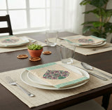 Hand Block Print Cotton Table Napkin (Turq Buta)