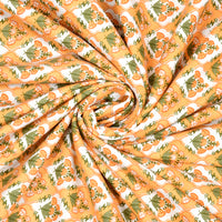 BLOCKS OF INDIA Polycotton Double Dohar /Blanket for Summer (YELLOW FLOWER DULL COTTON)