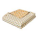 BLOCKS OF INDIA Polycotton Dohar/Blanket for Summer (YELLOW FLOWER DULL COTTON)